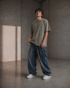 Oversize T-shirt Haki Yeşili