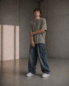 Oversize T-shirt Haki Yeşili