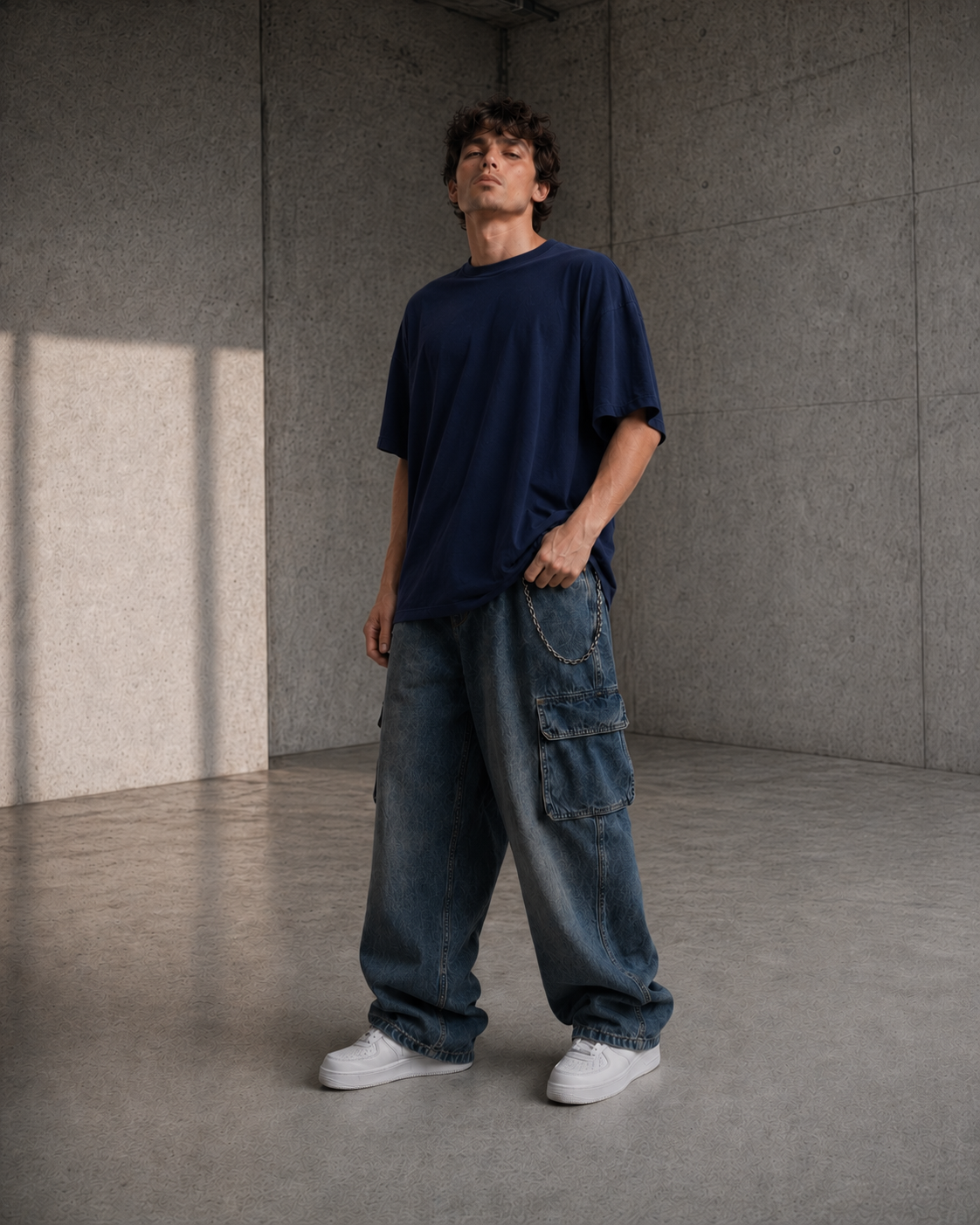 Oversize T-shirt Lacivert