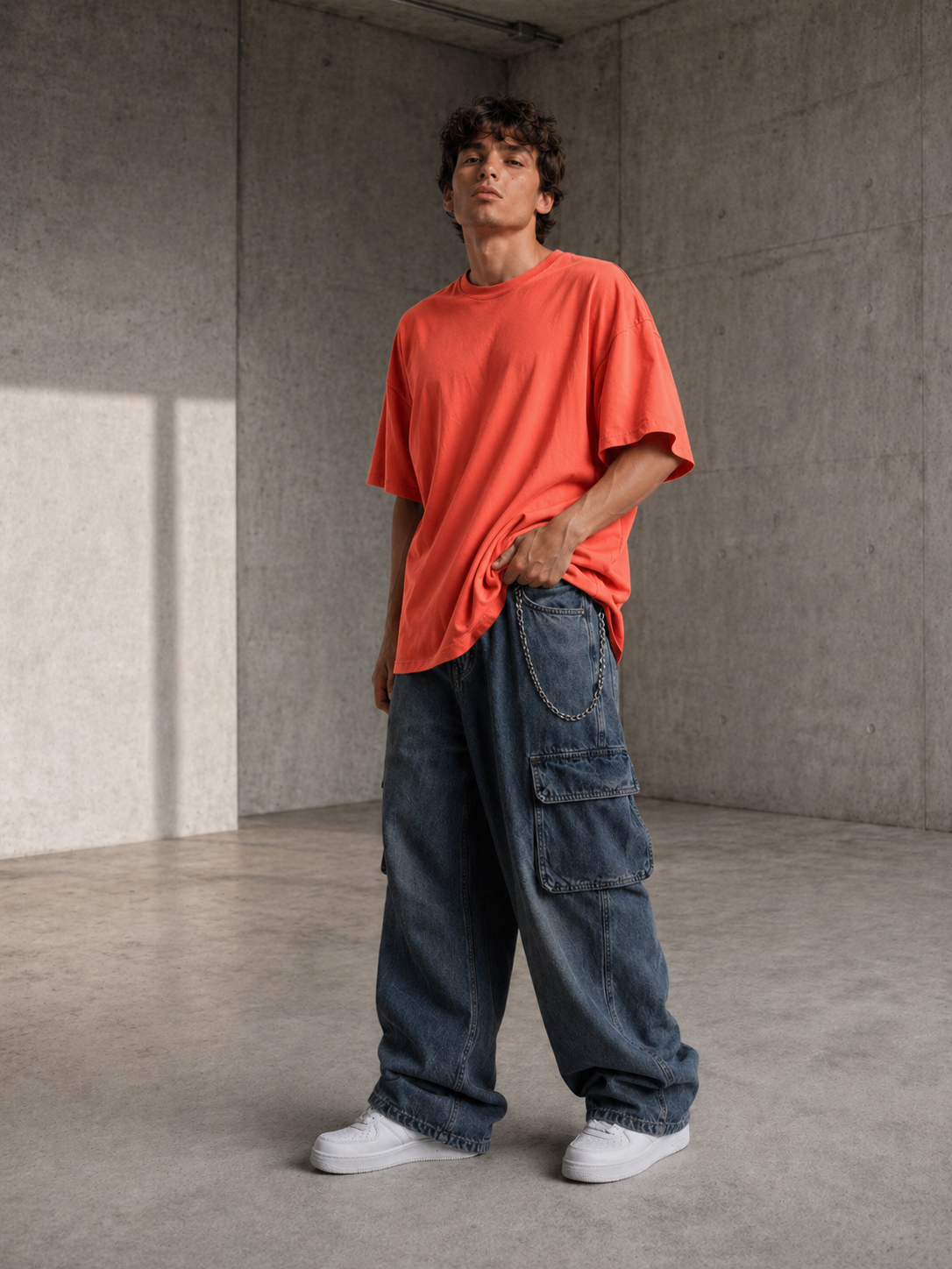 Oversize T-shirt Turuncu