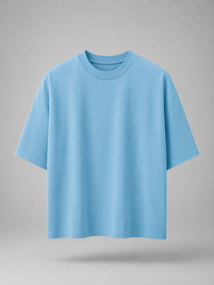 Oversize Basic T-shirt Bebe Mavi