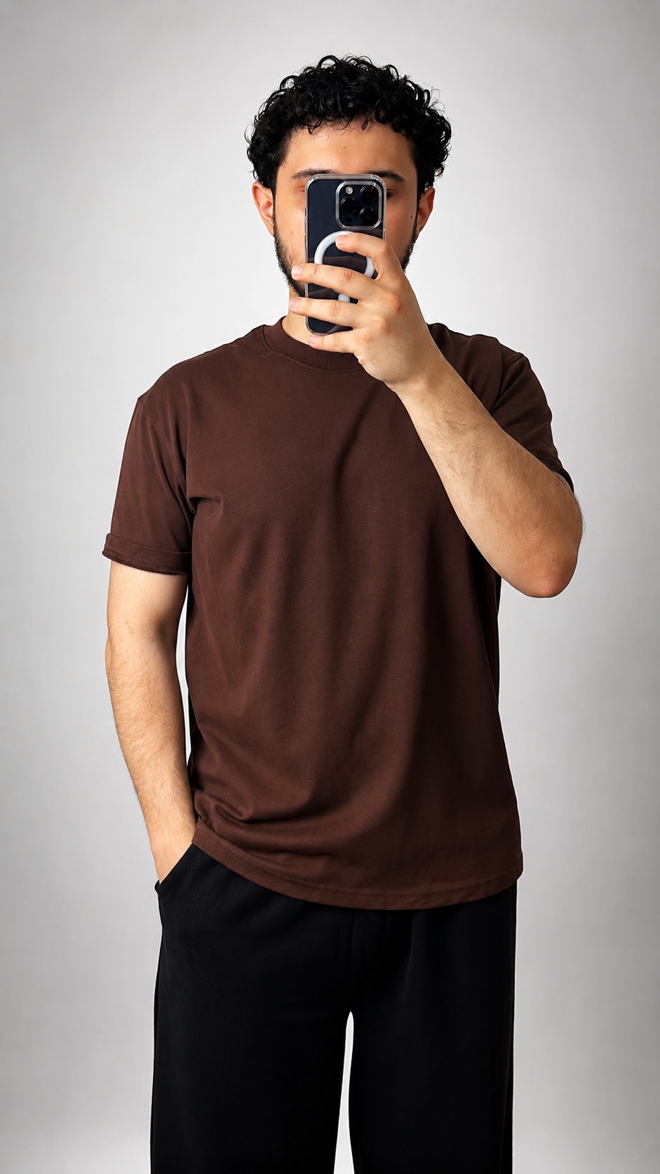 Regular Fit T-shirt Kahve