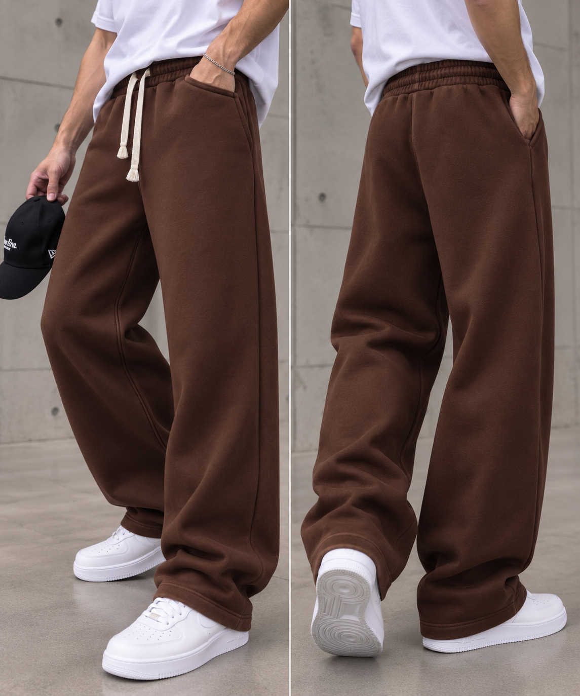 Baggy Jogger Pantolon Kahverengi